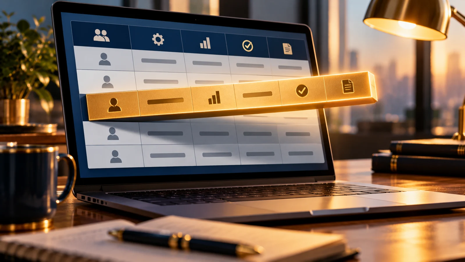 One advisor highlighted among several profiles on a laptop.